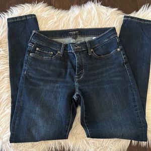 Dark wash skinny jeans